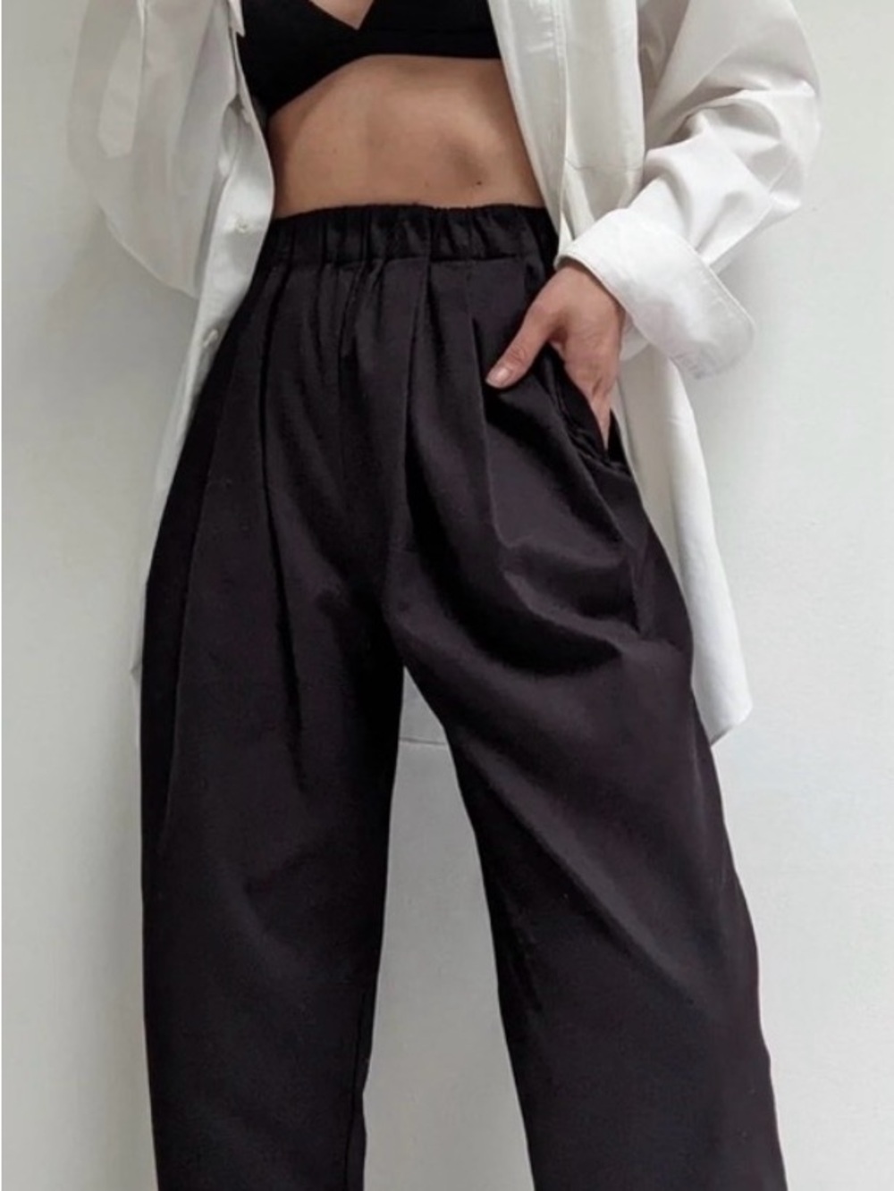 Lena trouser in French twill topiary green